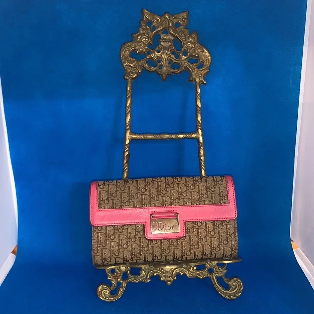 Christian Dior Dorrisimo Pink Monogram‎ Trotter Long Flap Wallet serial #